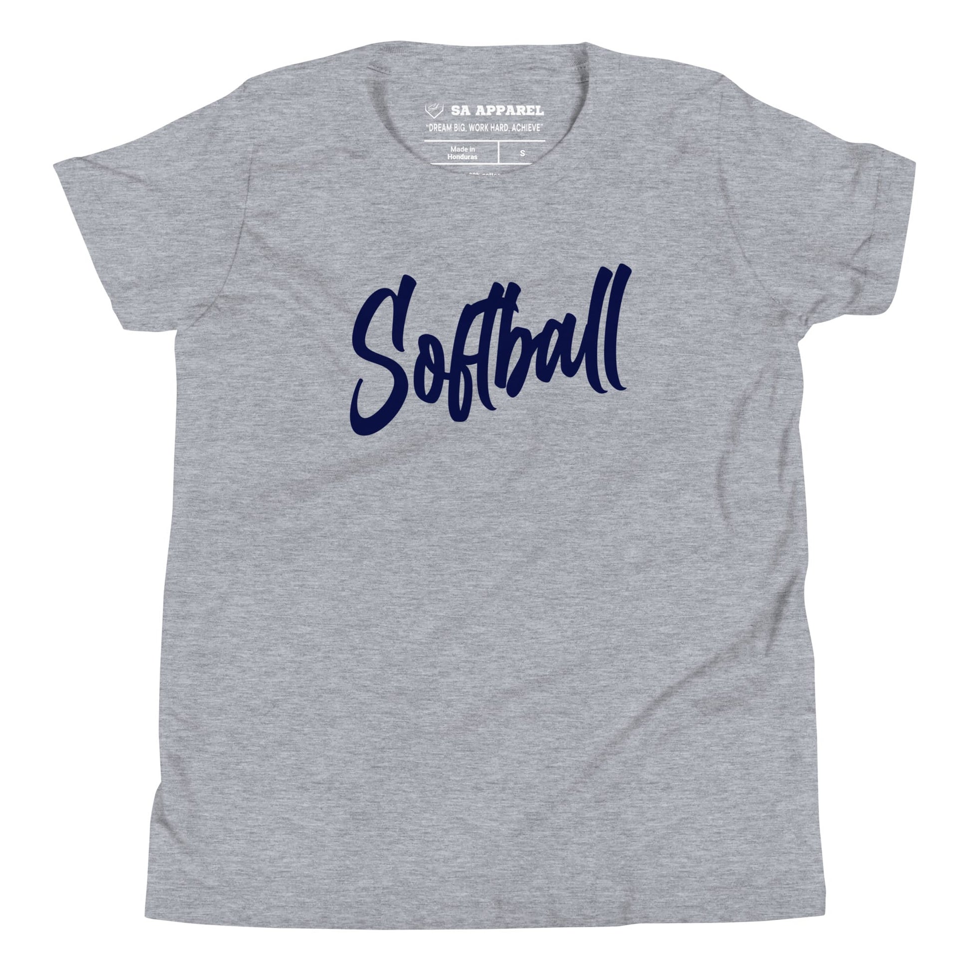 SA Apparel Youth Tee Light Grey / S / Soft Style/Cotton Softball - Youth Tee
