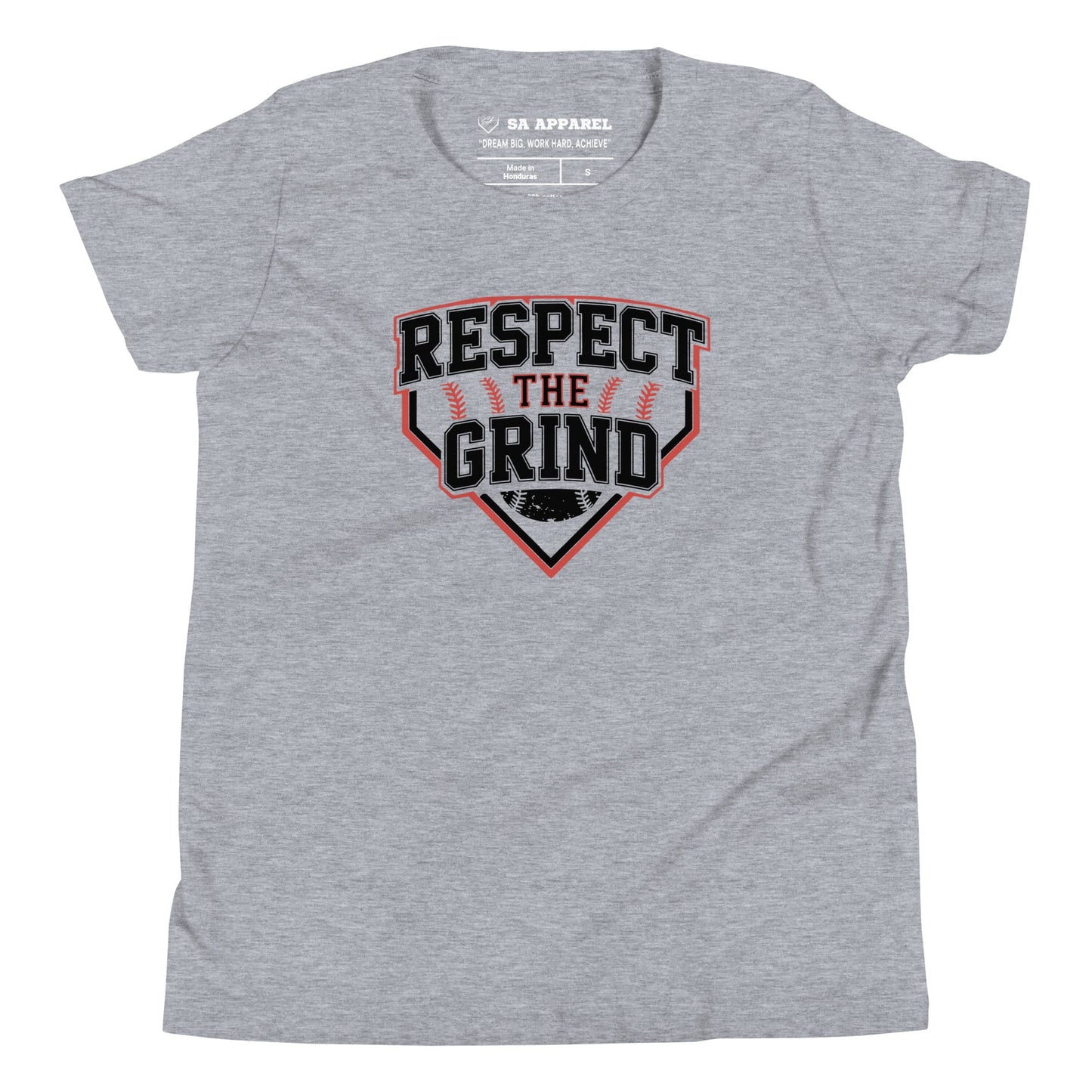 SA Apparel Youth Tee Light Grey / S / Soft Style/Cotton Respect The Grind - Youth Tee