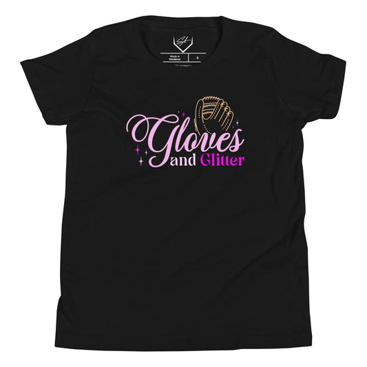 Gloves And Glitter Pink - Youth Tee