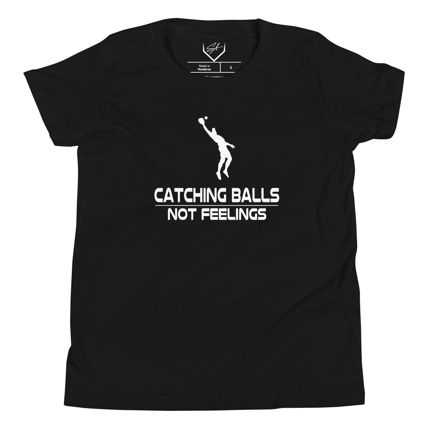 SA Apparel Youth Tee Black / S Catching Balls Not Feelings Baseball - Youth Tee