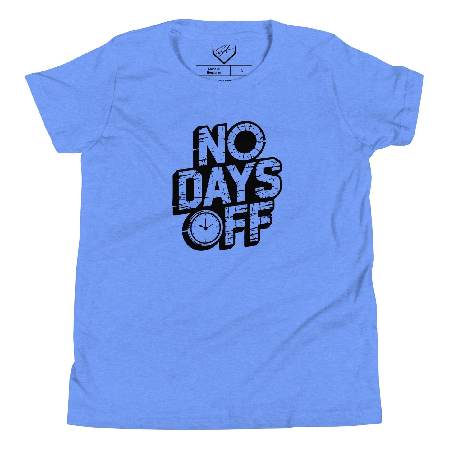 SA Apparel Heather Columbia Blue / S No Days Off - Youth Tee