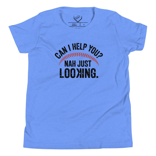 SA Apparel Youth Tee Heather Columbia Blue / S Can I Help You? Nah Just Looking - Youth Tee
