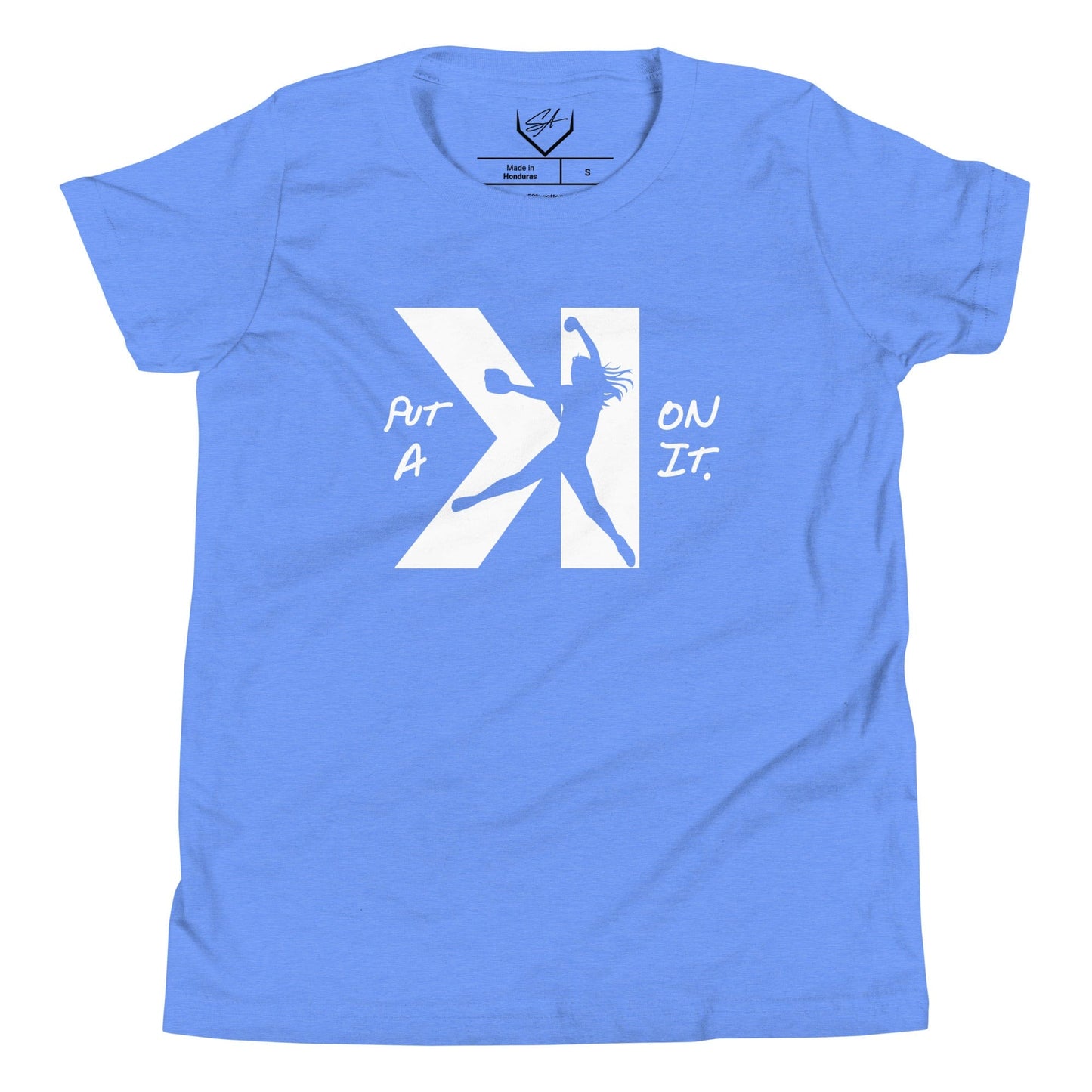 SA Apparel Youth Tee Heather Columbia Blue / S Put A K On It Softball - Youth Tee