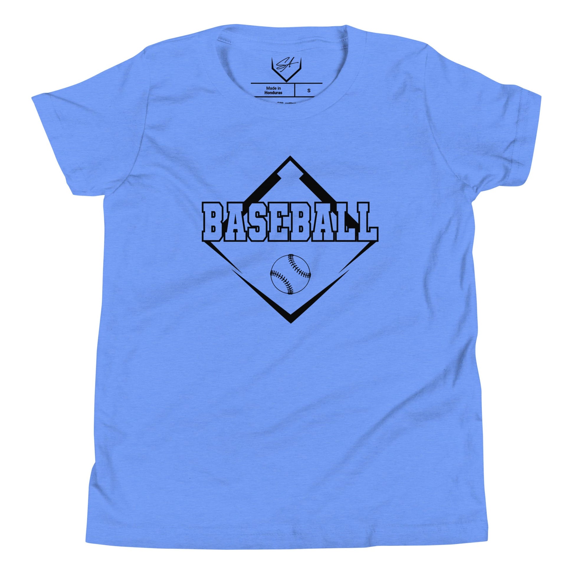 SA Apparel Heather Columbia Blue / S Baseball - Youth Tee