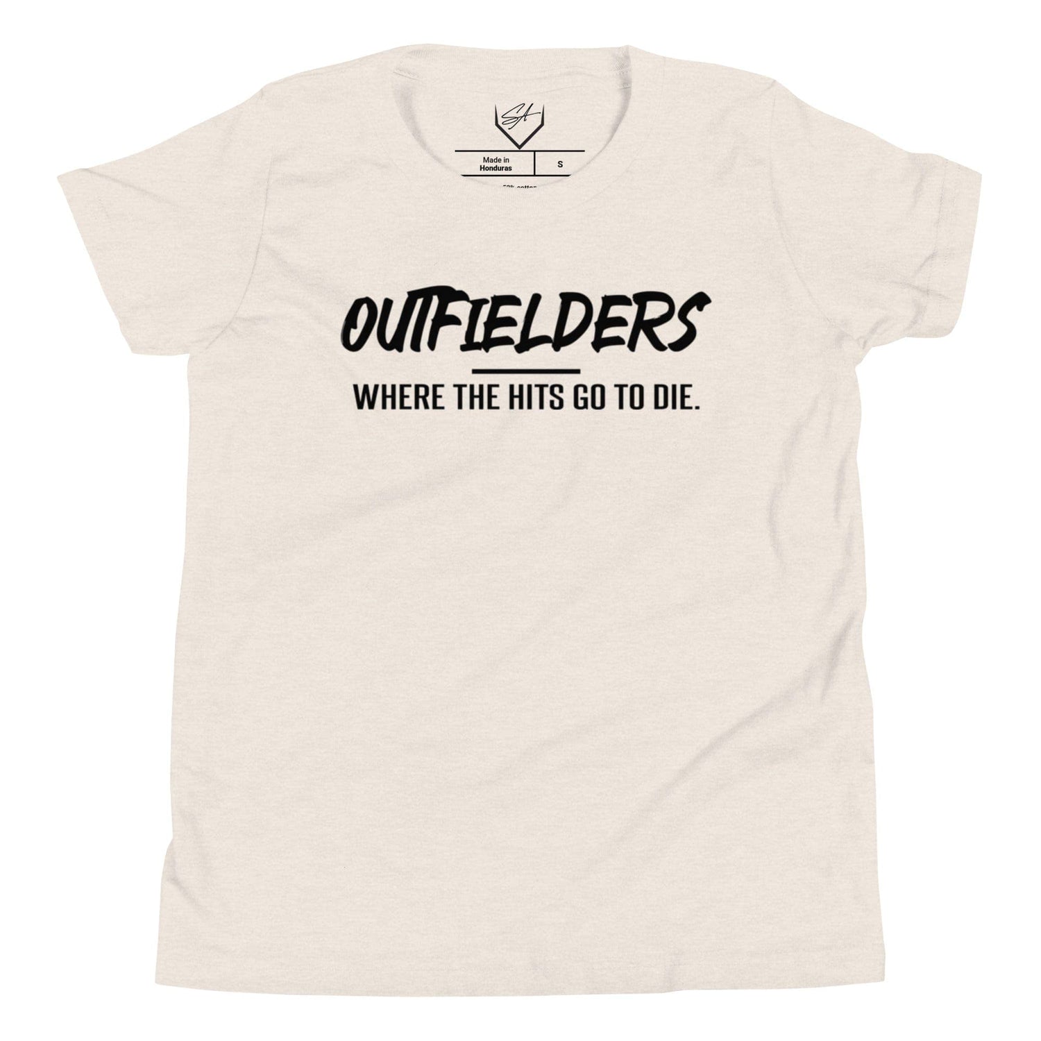 SA Apparel Natural / S Outfielders: Where The Hits Go To Die - Youth Tee