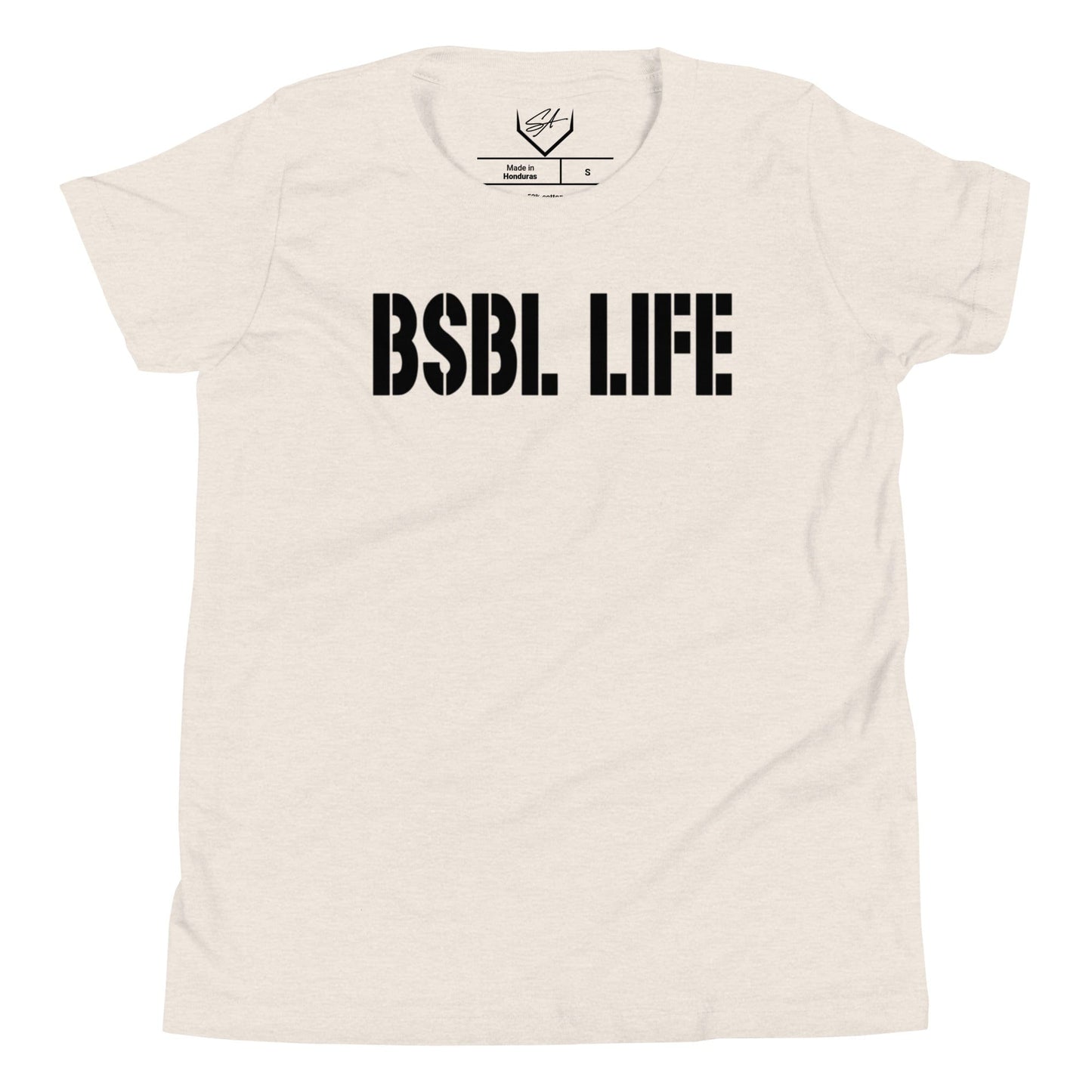 SA Apparel Heather Dust / S Baseball Life - Youth Tee