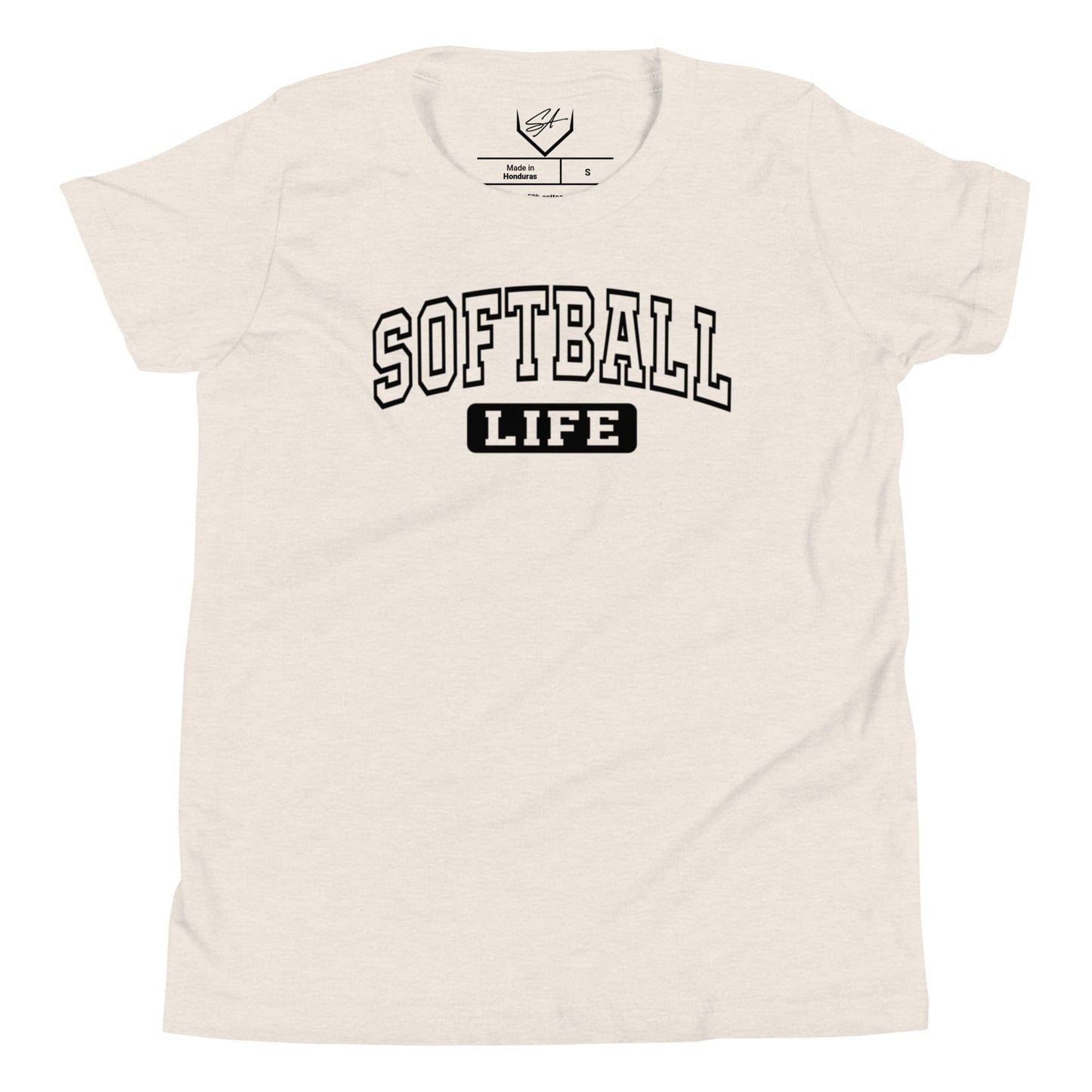 SA Apparel Heather Dust / S Softball Life - Youth Tee