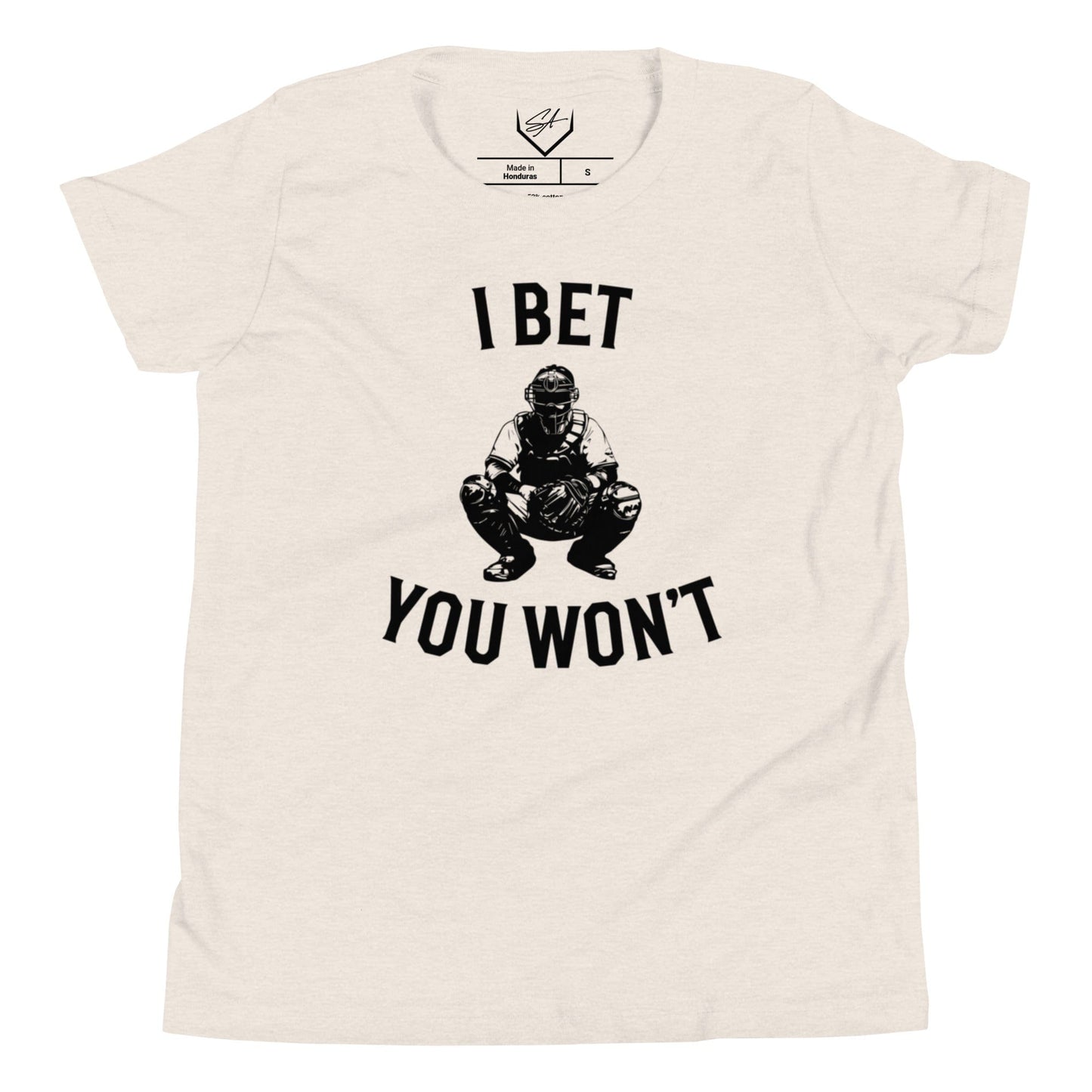 SA Apparel Heather Dust / S I Bet You Won't - Youth Tee