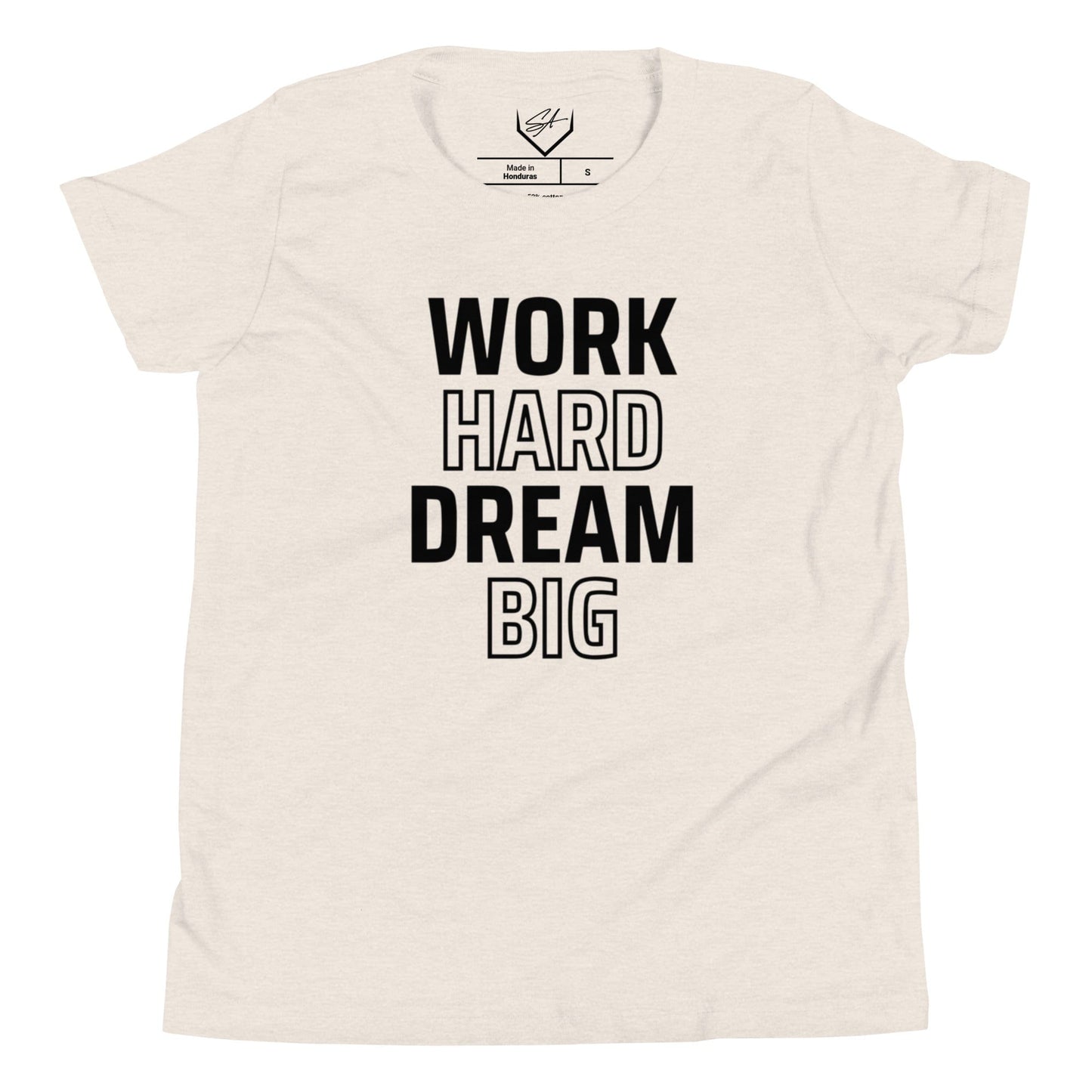 SA Apparel Youth Tee Natural / S Work Hard Dream Big - Youth Tee