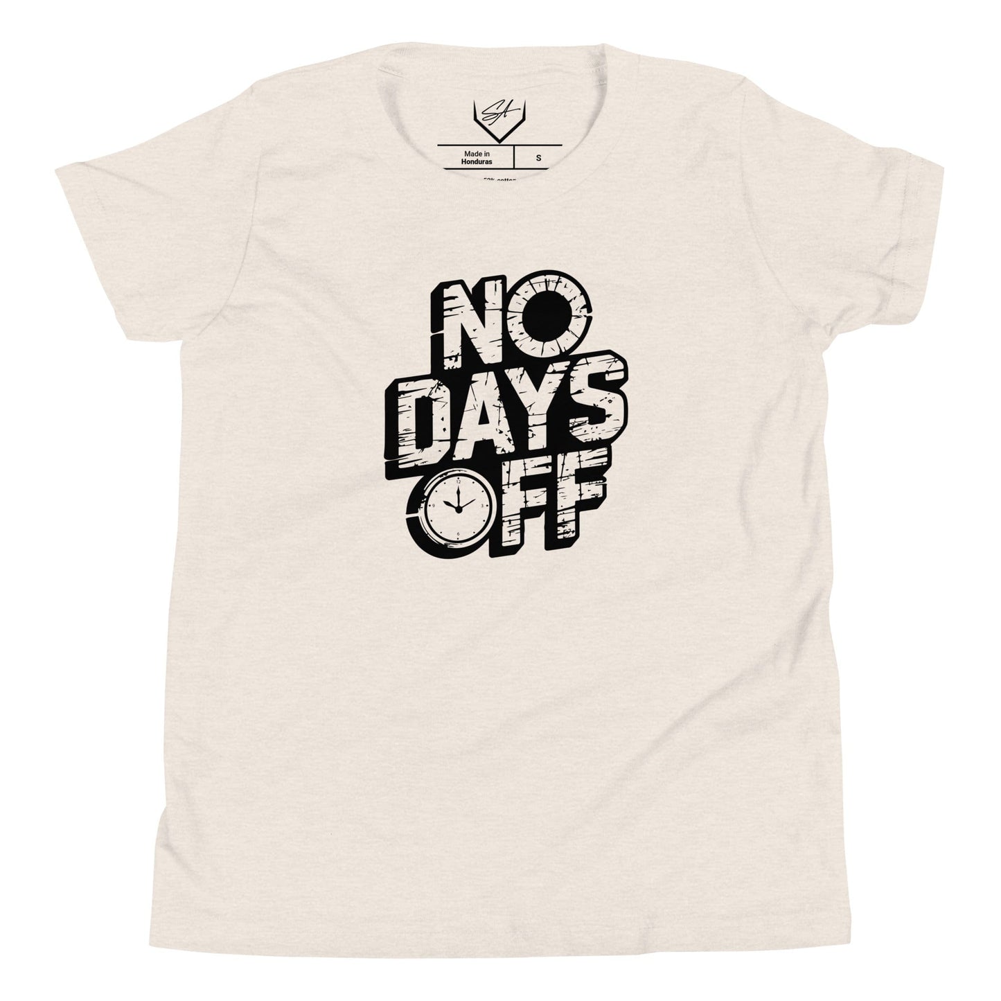 SA Apparel Heather Dust / S No Days Off - Youth Tee