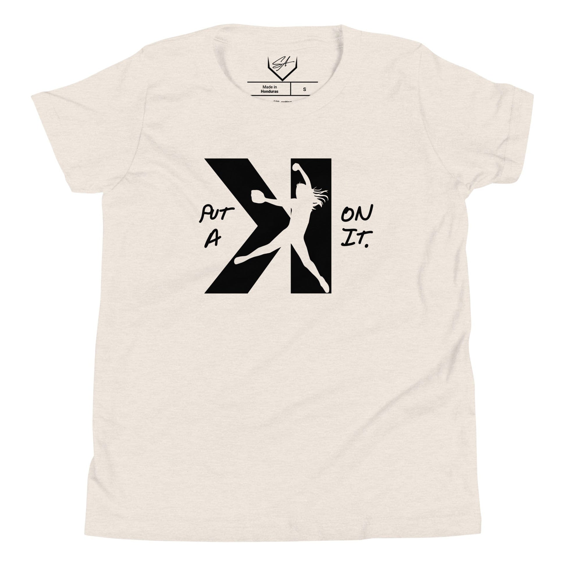 SA Apparel Youth Tee Natural / S Put A K On It Softball - Youth Tee