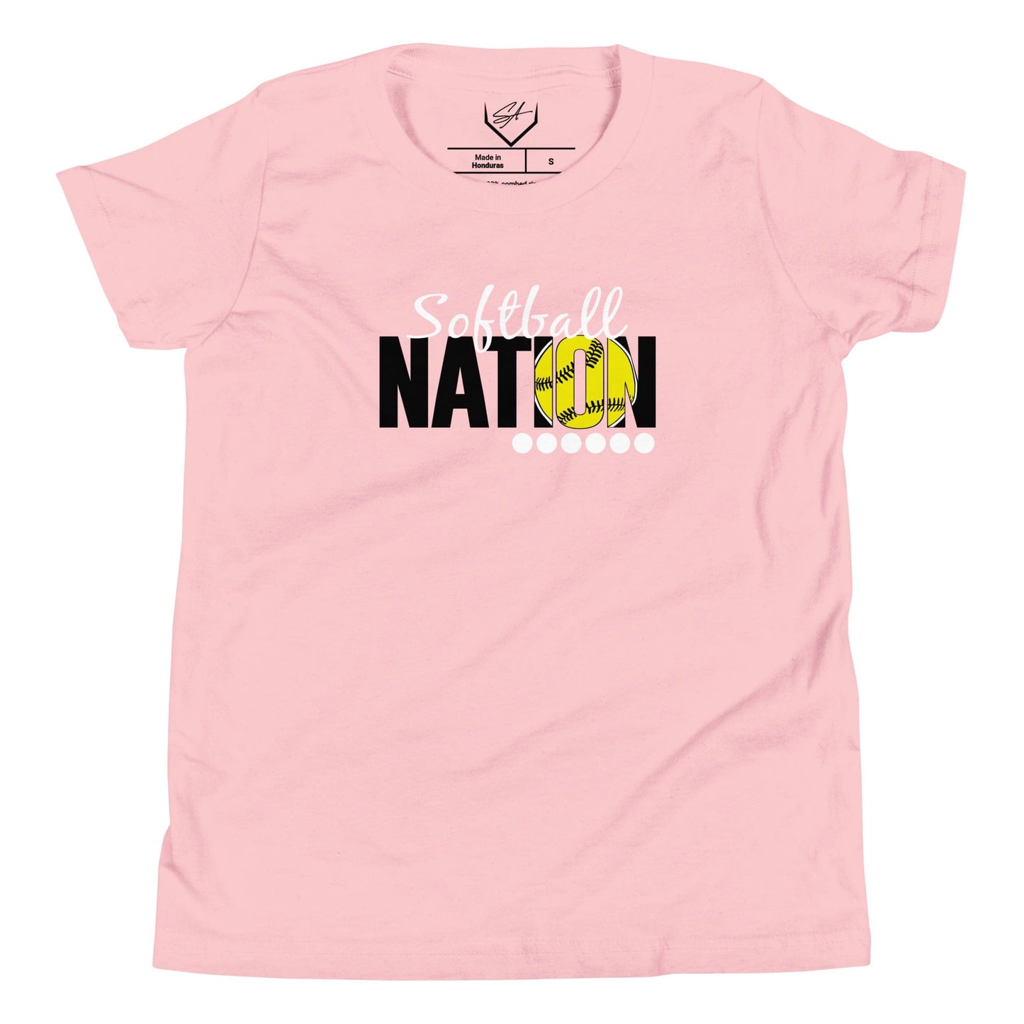 SA Apparel Youth Tee Light Pink / S Softball Nation - Youth Tee