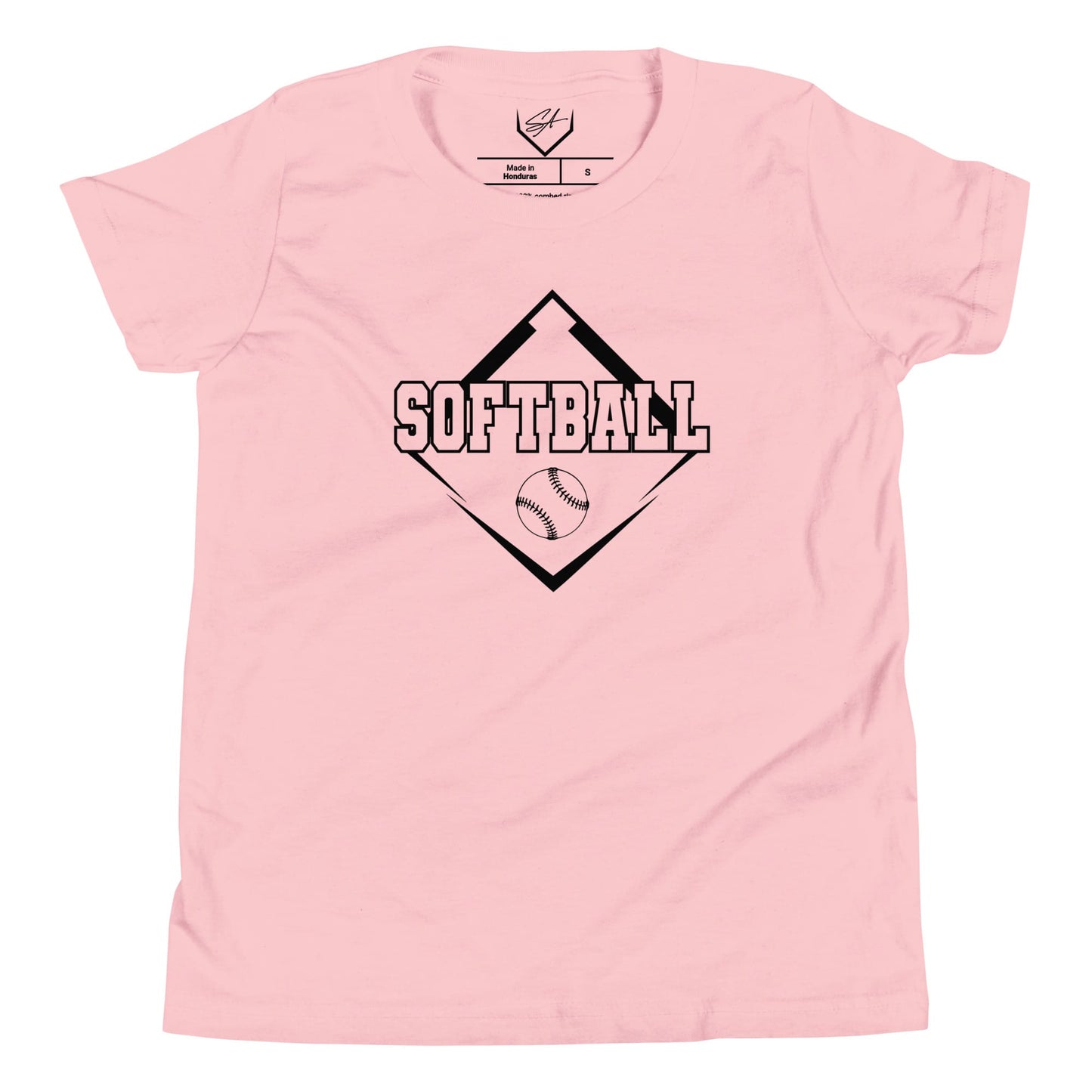 SA Apparel Pink / S Softball - Youth Tee