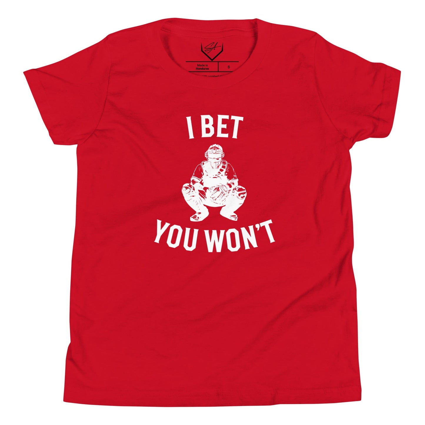 SA Apparel Youth Tee Red / S I Bet You Won't - Youth Tee