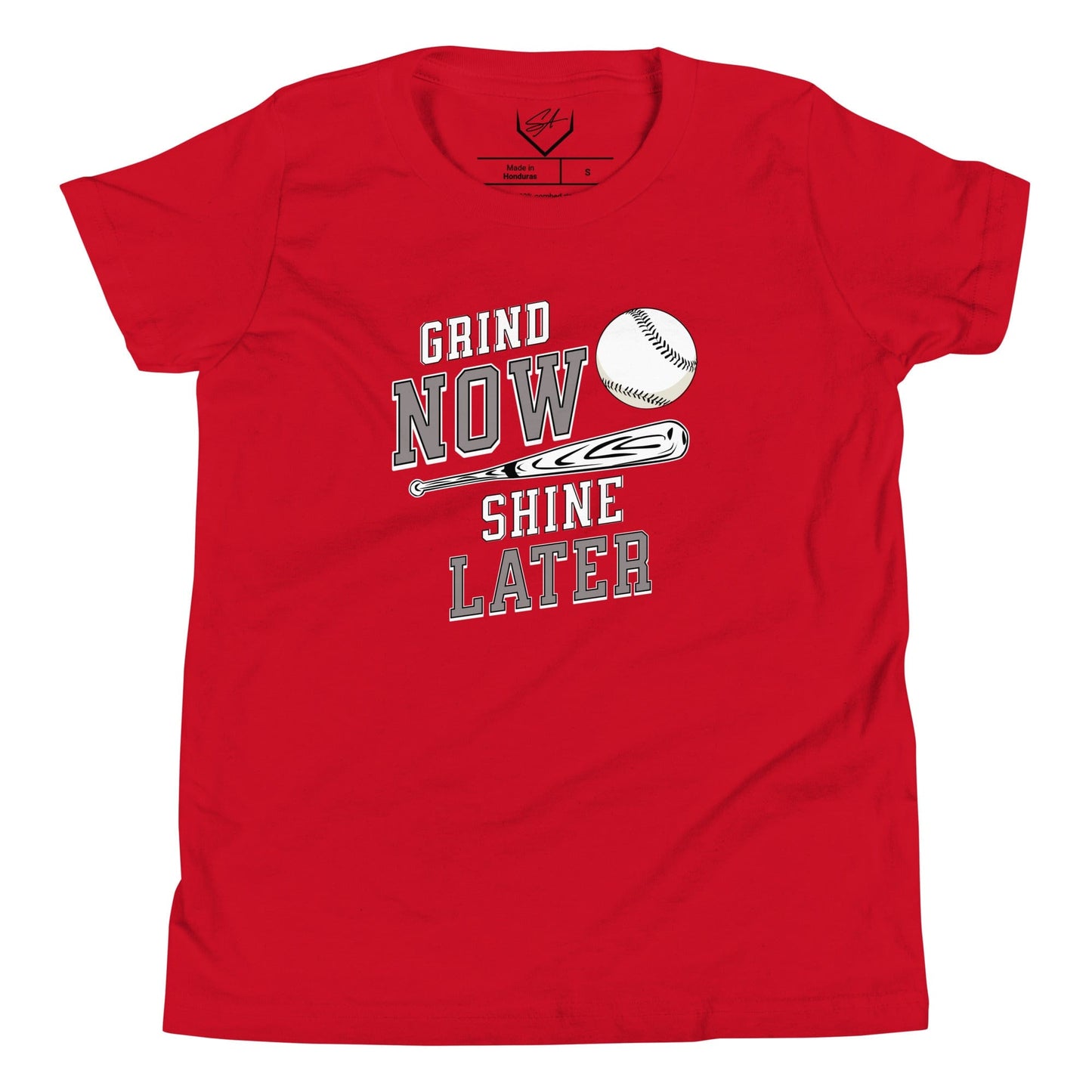 SA Apparel Youth Tee Red / S Grind Now Shine Later - Youth Tee