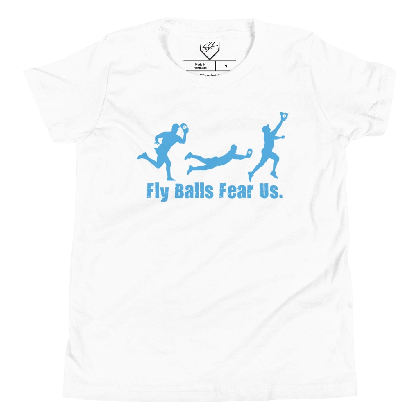 Fly Balls Fear Us Teal - Youth Tee