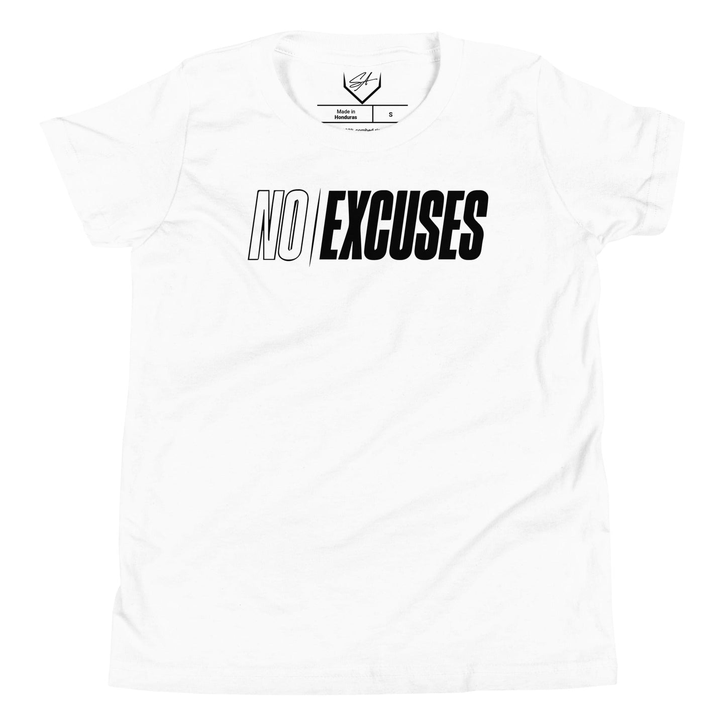 SA Apparel White / S No Excuses - Youth Tee