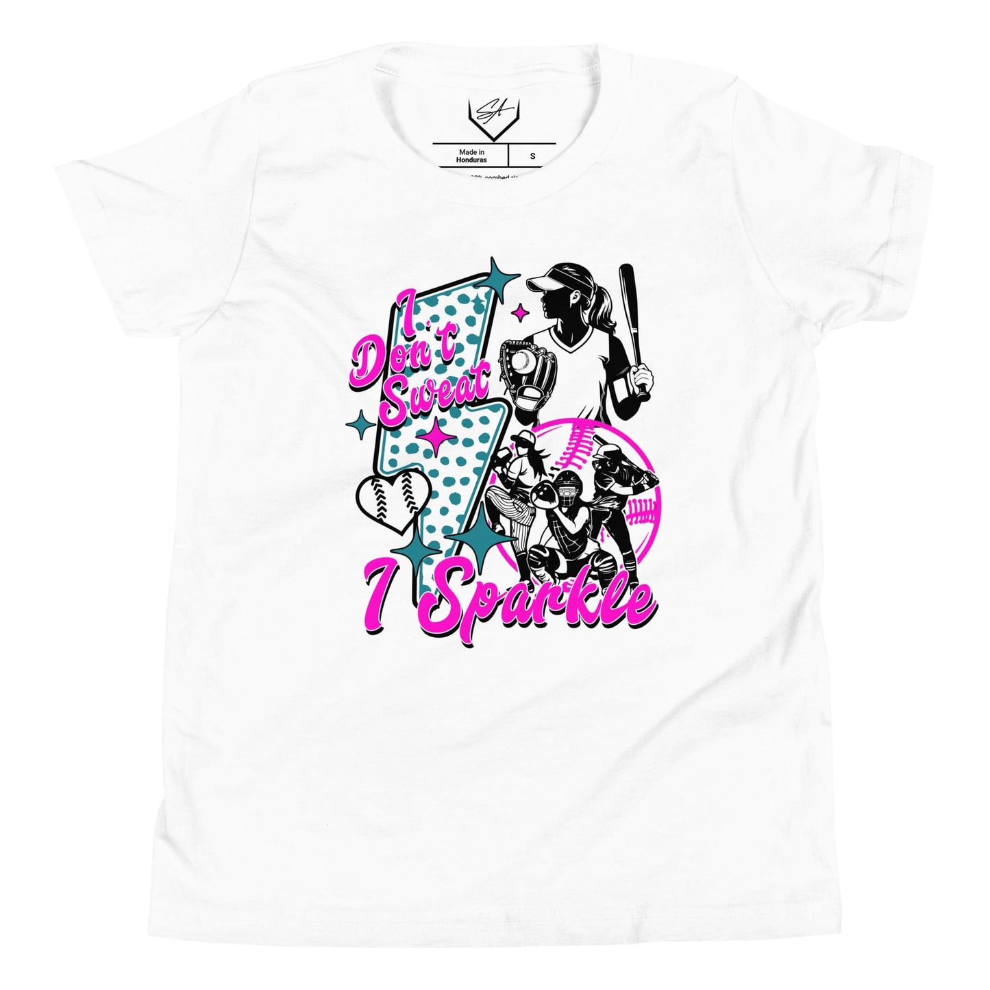 SA Apparel Youth Tee White / S / Soft Style/Cotton I Don't Sweat I Sparkle - Youth Tee