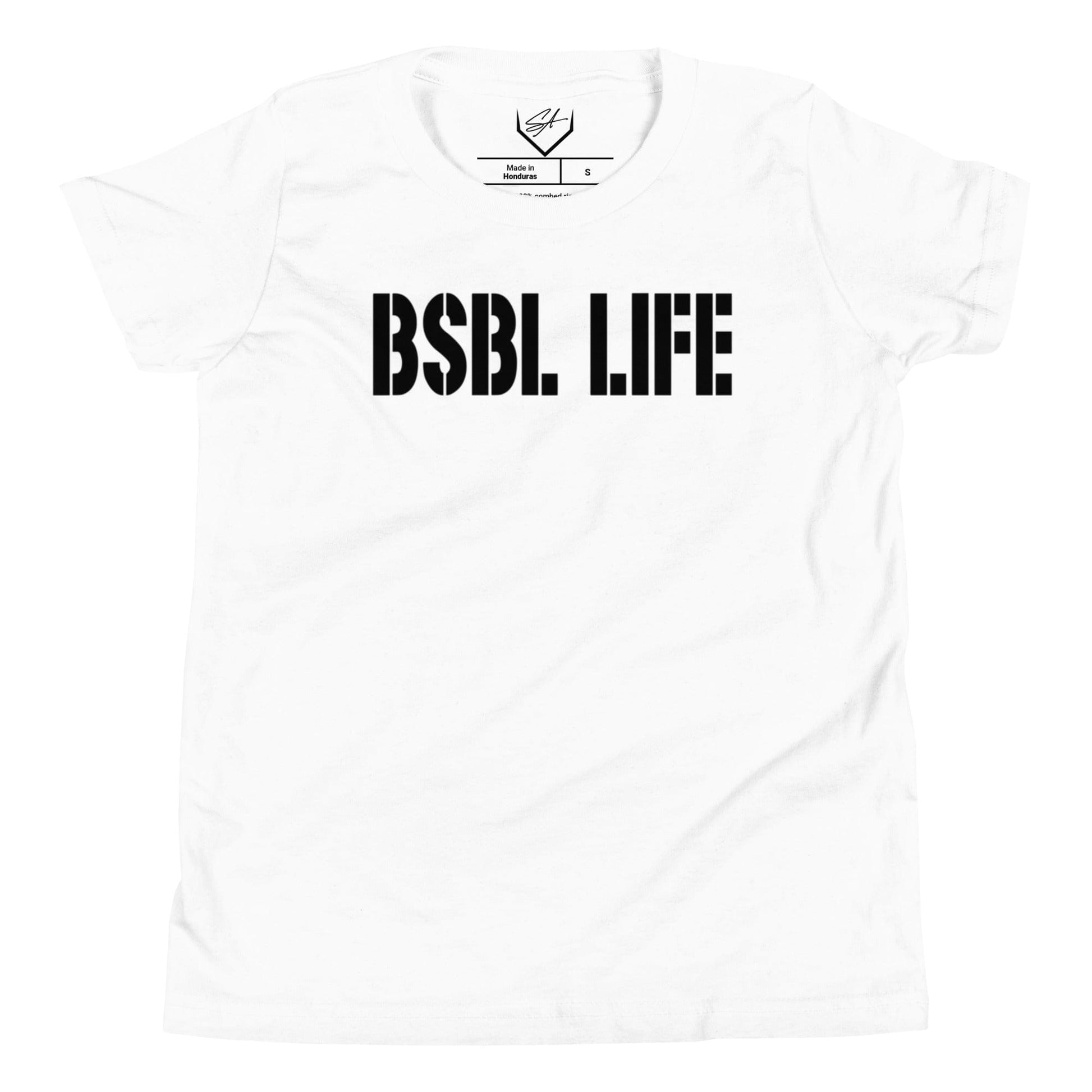 SA Apparel White / S Baseball Life - Youth Tee