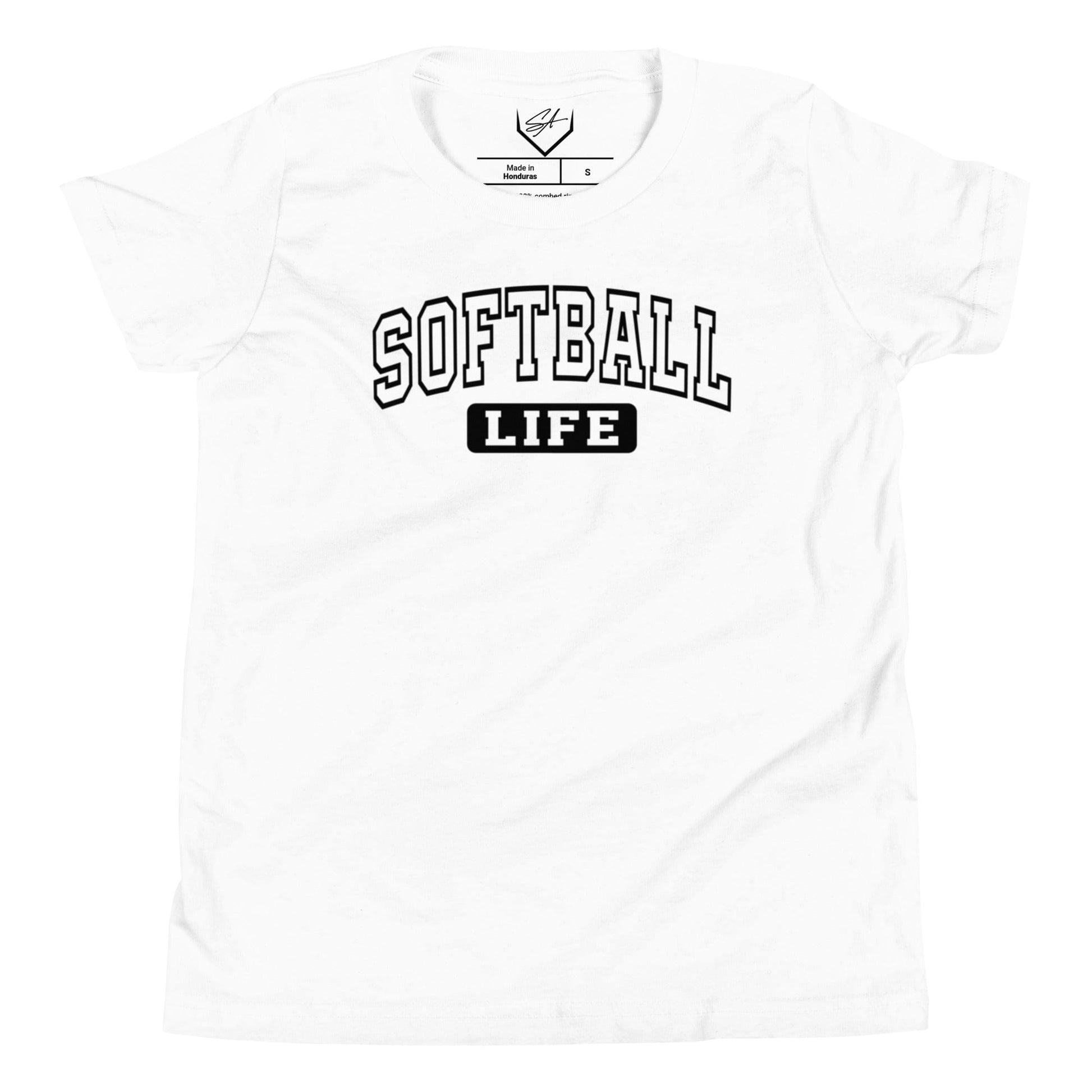 SA Apparel White / S Softball Life - Youth Tee