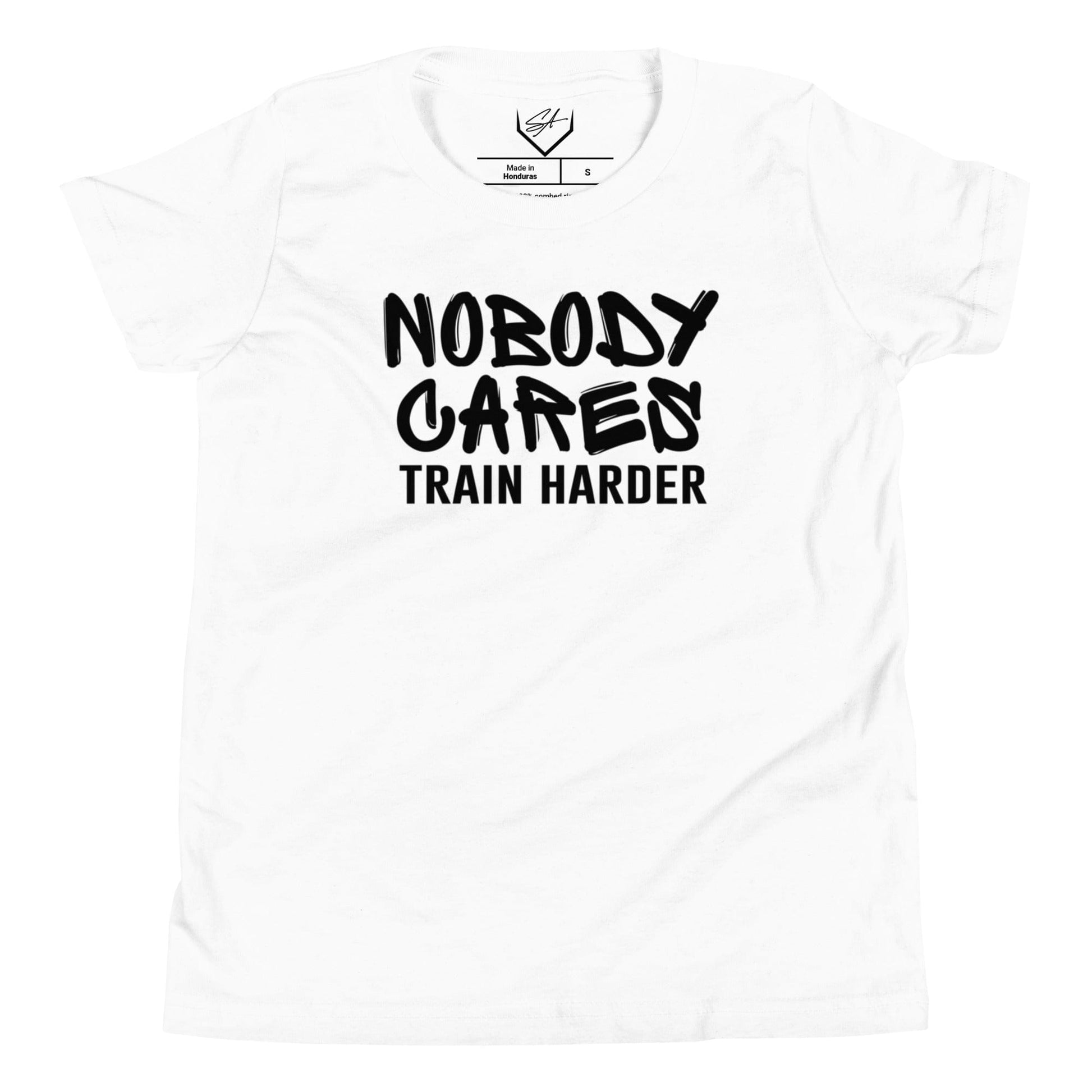 SA Apparel Youth Tee White / S Nobody Cares Train Harder - Youth Tee