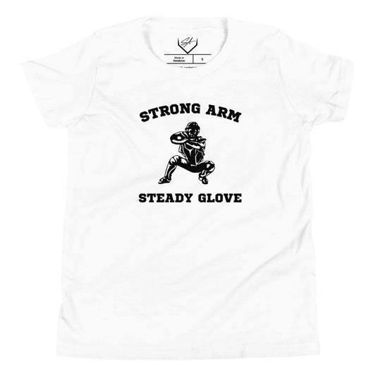 SA Apparel Youth Tee White / S Strong Arm, Steady Glove - Youth Tee