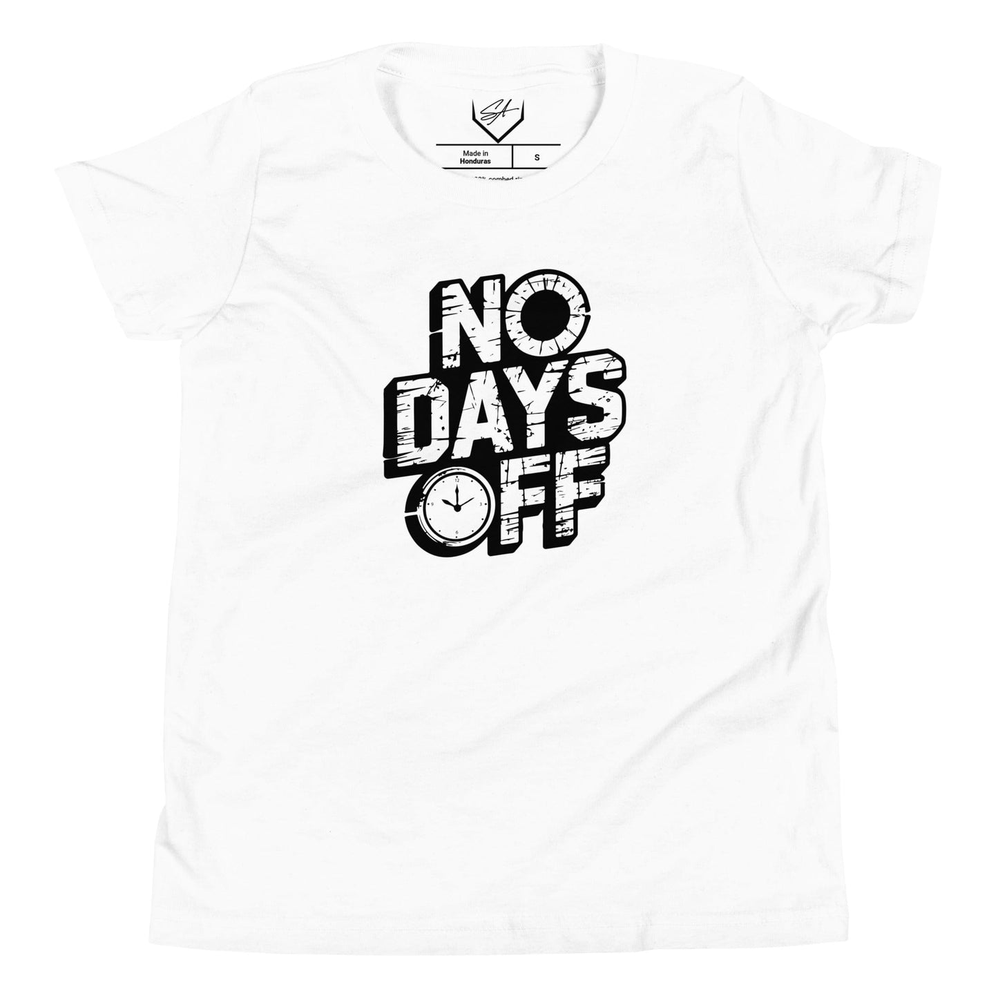SA Apparel White / S No Days Off - Youth Tee