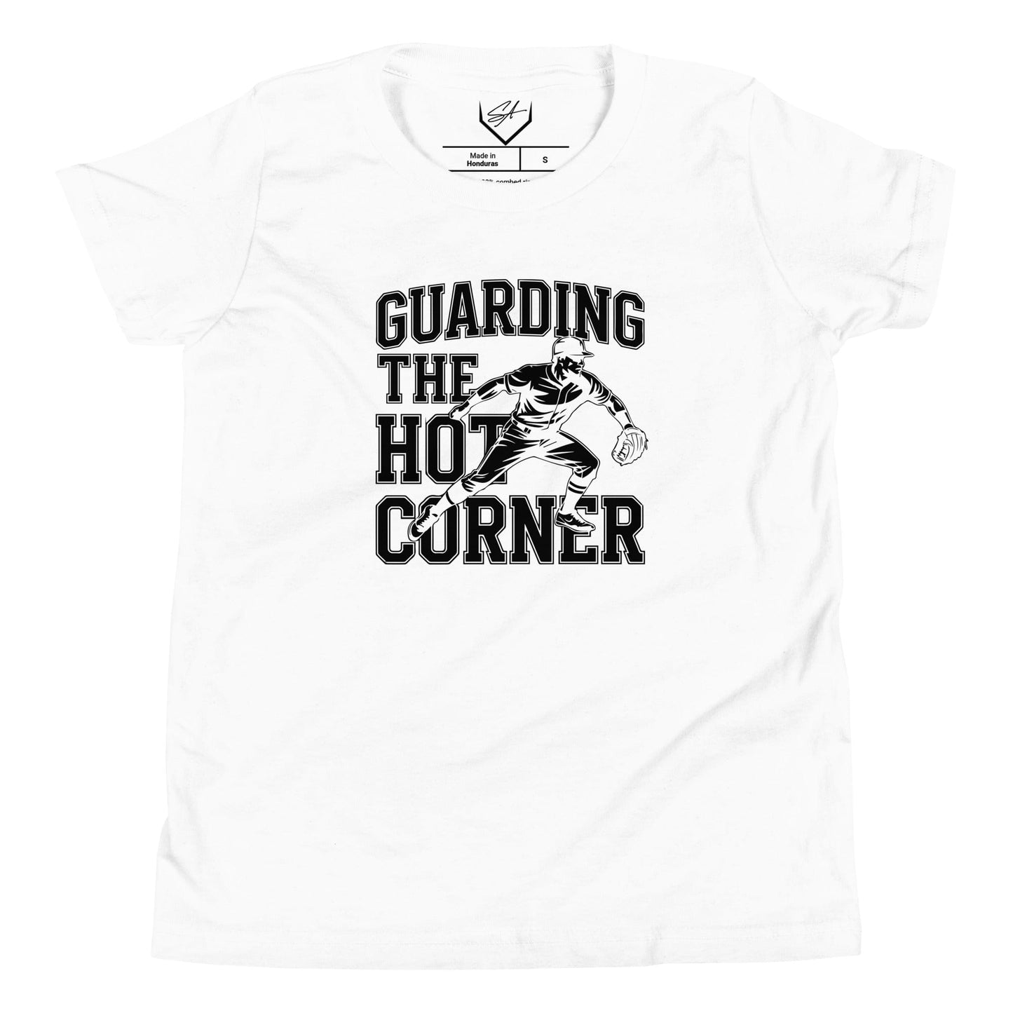 SA Apparel White / S Guarding The Hot Corner - Youth Tee