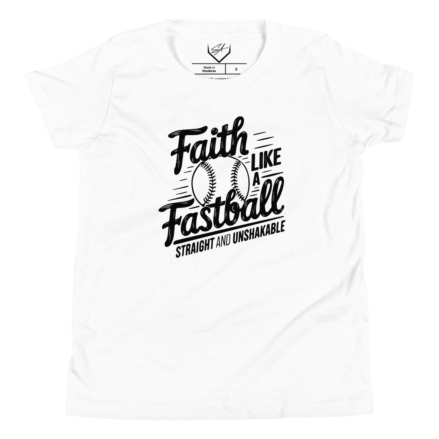 SA Apparel Youth Tee White / S Faith Like A Fastball - Youth Tee