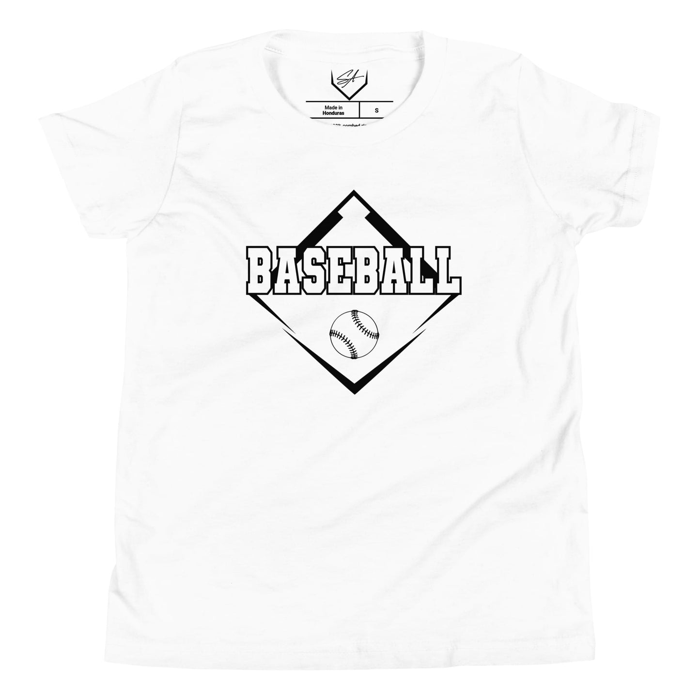 SA Apparel White / S Baseball - Youth Tee